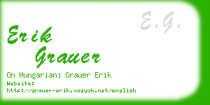erik grauer business card